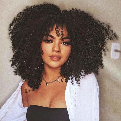 African fion Explode fluffy curls hair wigs rolls shorts