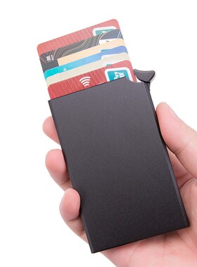 RFID Anti-theft Smart Wallet Thin ID Card Holder Unisex Auto