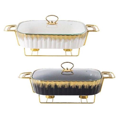 Buffet Dish Tray Clear Cover Easy to Clean Serving Dish