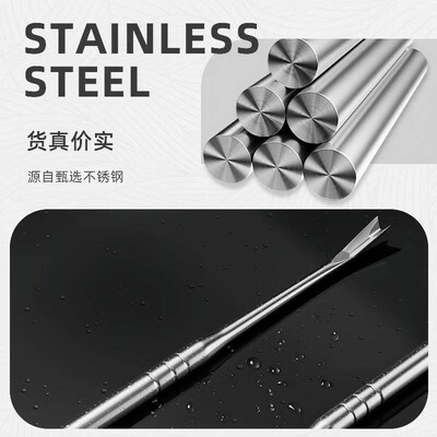 Stainless Steel Cuticle Remover, Double-Headed Nail Pusher a
