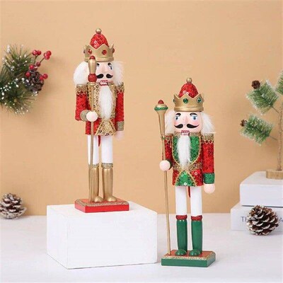 Set of 4 Nutcracker Figures 7inch for Seasonal Decor , 2pcs