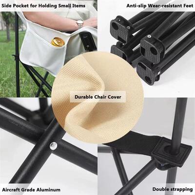 Folding Chairs Heavy Duty Moon Chair with Carry Bag, Outdoor