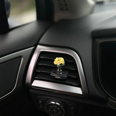 Cute Car Interior Decoration Mini Rose Sunflower Vase Auto C