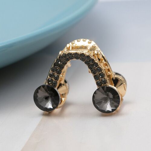 Geometry Triangle Small Hair Clips with Rhinestones for Wome