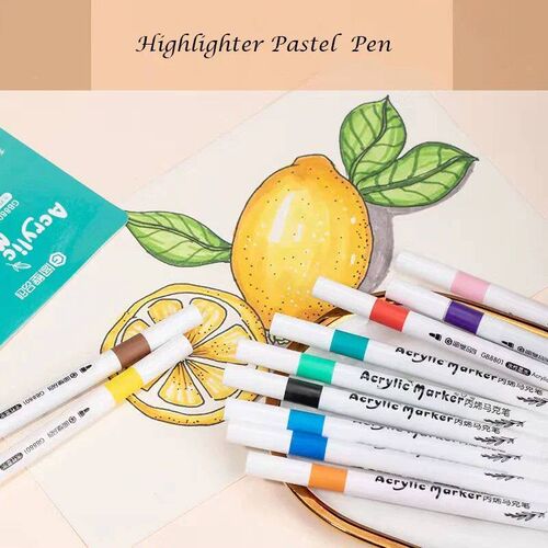 12/24/48/48pcs/set Colorful Highlighter Pastel Pen Art Marke