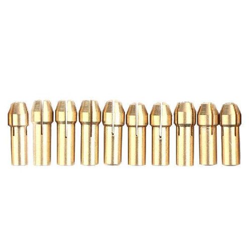 10pcs Mini Brass Collets Chucks Rotary Tool Mini Drill