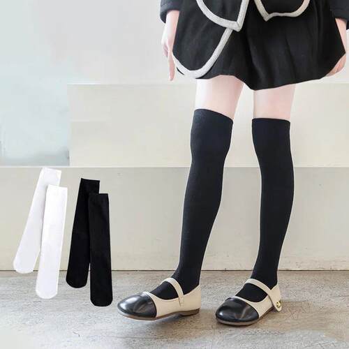 Childrens Socks For Girls White Knee High Long Socks For Bo