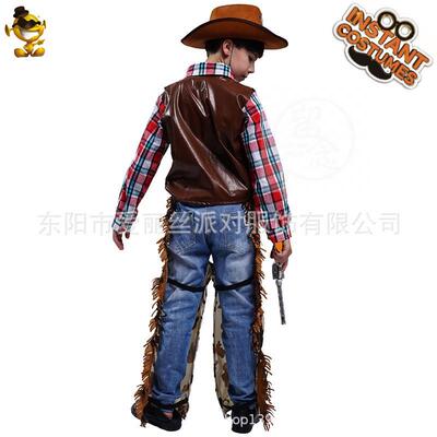 。Boys western cowboy costume  masquerade  stage dress  per