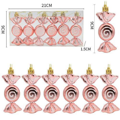 Christmas Tree Decoration Electroplating Painted Candy Lolli