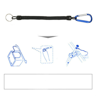 Tactical Lanyard Spring Rope Outdoor Hiking Camping Anti-los