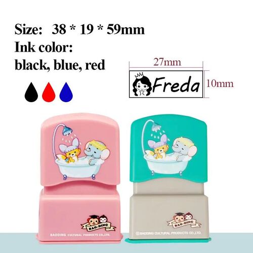 Custom DIY Name Stamps Toy Baby Student teacher  Clothes Cha