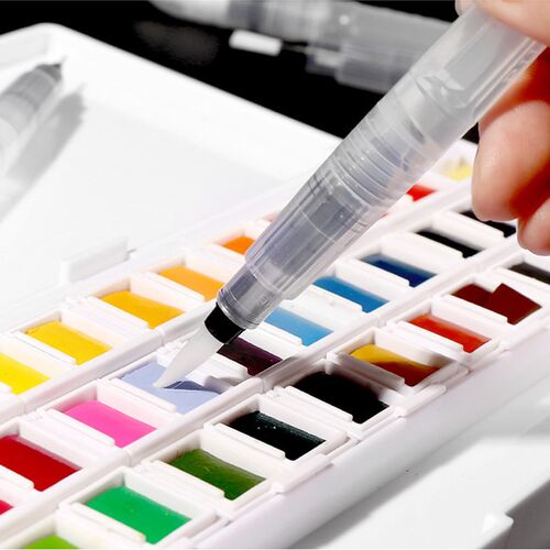 SeamiArt 6PCS Portable Paint Brush Water Color Brush Pencil