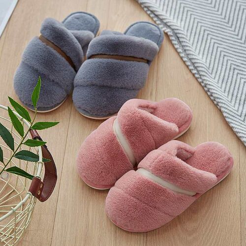 Cotton Slippers Womens Winter Household Warm Floor Shoes Ho