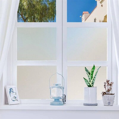 Matte White Window Film Privacy Frosted Heat Control Glass C