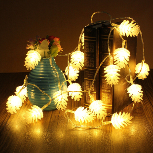 Cone Navid Christmas Pine Lamp Xmas Light Decorations String