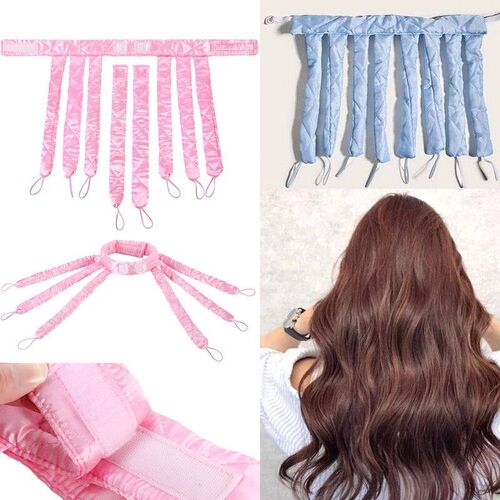 Octopus Heatless Curling Rod Headband Curls Silk Ribbon Slee