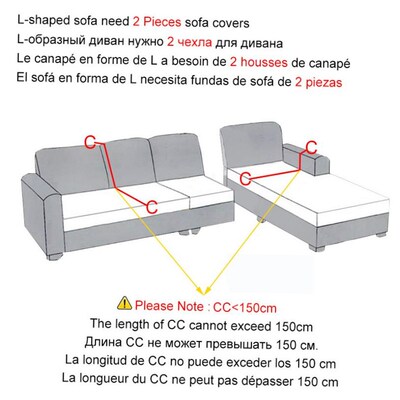 Waterproof L Shape Corner Sofa Cover 1/2/3/4 Seaters Jacquar