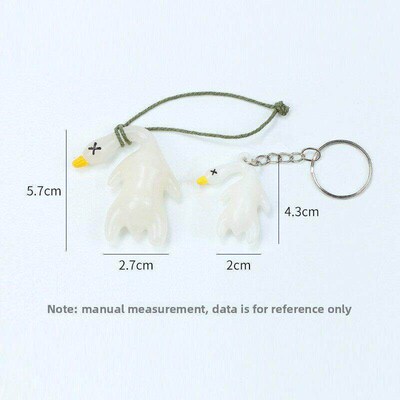 keychain pendant for car-mounted color-changing roast duck