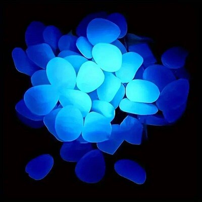 100Pcs Glow in the Dark Garden Pebbles For Sidewalk Garden T