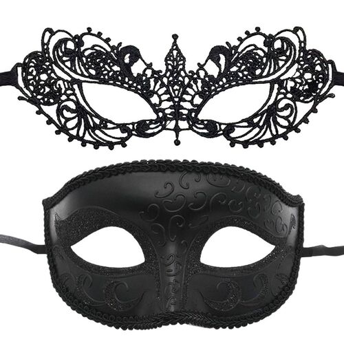 Masquerade Masks for Couple Venetian Woman Lace Men PP Cospl