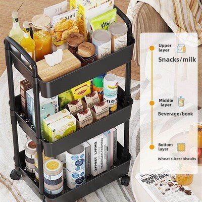 trolley shelf kitchen floor mobile bathroom bedside推车架子