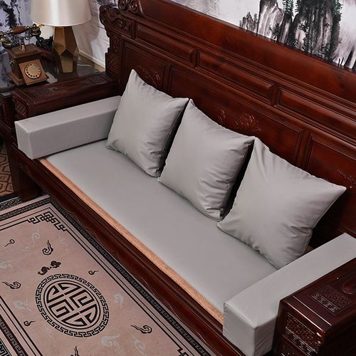 红木沙发垫四季通用面防滑高档中式实木椅子坐垫皮垫凉席定制