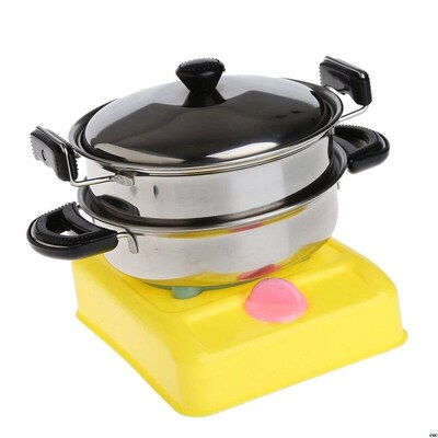 NEW Stainless Steel Pots Pans Cookware Miniature Toy Pretend