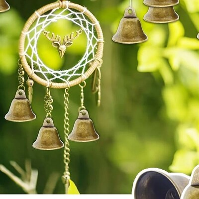 5pcs 38mm Brass Christmas Jingle Bells Pet Pendants Hanging