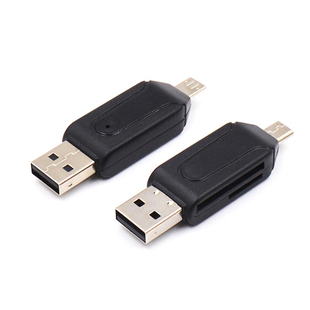 Random Color 2 In 1 USB 2.0 OTG Memory Card Reader Adapter U