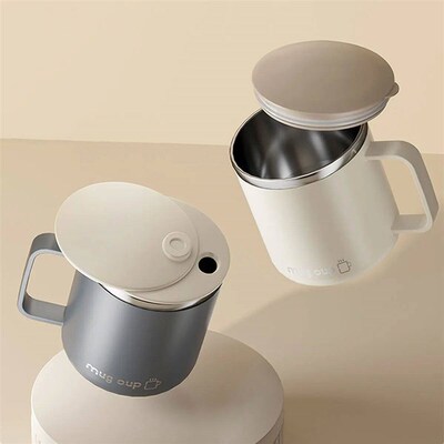 400ML Insulated Coffee Mug With Lid 304 Stainless Steel Doub