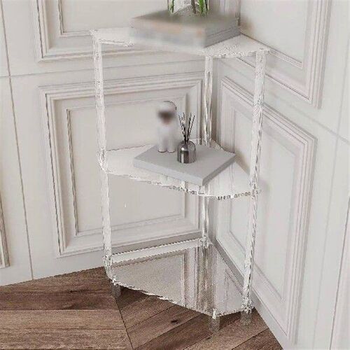 Acrylic Corner Side Table 11.8 L x 11.8 W x 26 h 3