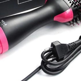 1000W Hair Dryer Brush 2 In1 负离子蓬蓬卷直发梳子热风吹风机