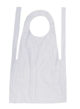 100PCS Disposable Kitchen Aprons Plastic Waterproof Apron In