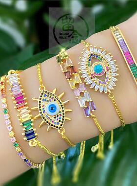 。Fashion exquisite micro set zircon pull Brlet womens colo
