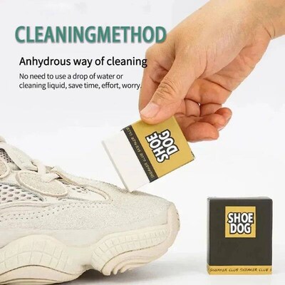 White Suede Shoe Cleaning Eraser - Rubber Block Shoe Brush f