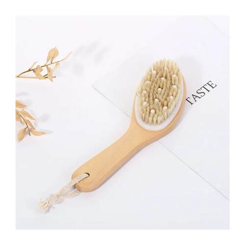 Dry Skin Wood Body Brush Exfoliation Natural Bristle Back Br