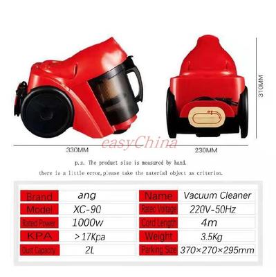vacuum cleaner dust suction aspirator  1000w 2L capacity