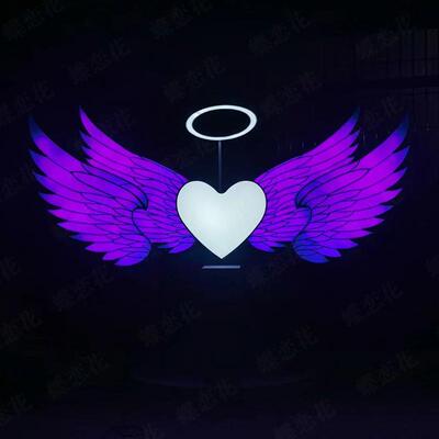 商场房地产美陈摆件手臂挥动感应发光翅膀互动道具暖场活动设备