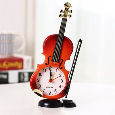 Violin alarm clock Creative instrument table clock