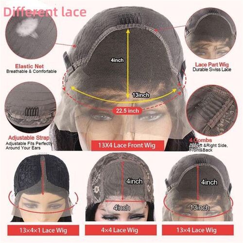 Body Wave Human Hair Wig Frontal Closure T Lace Spot