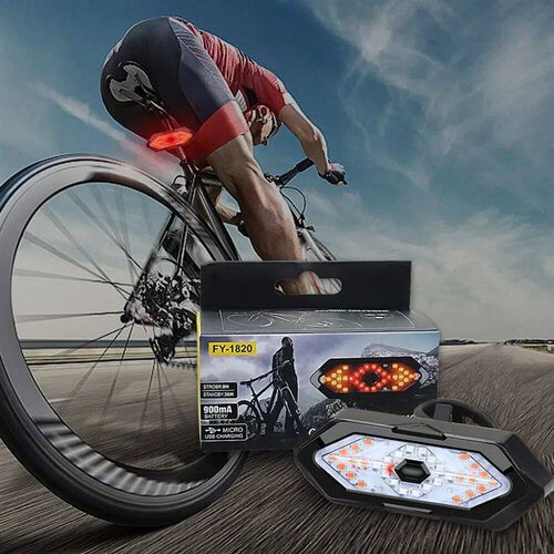 Bike Turn Signal Rear Light Remote Bicycle Lights LED USB Re