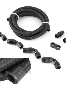9.8ft 5/8 AN10 Braided Fuel Line Hose with Straight 45 Degre
