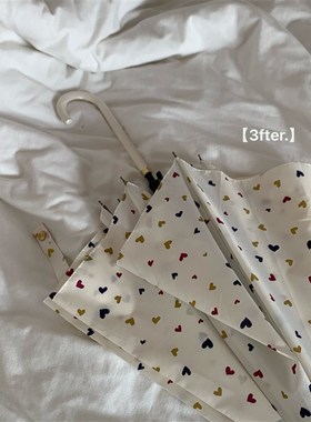 【3fter招桃花~】溢出来滴灰冒爱心的恋爱女生挡雨遮雨长柄雨伞