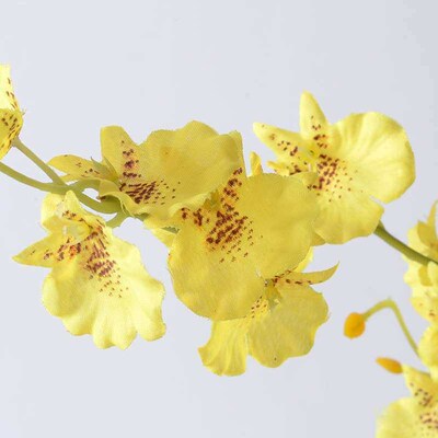 5 fork artificial flower dancing orchid yellow fake flower p
