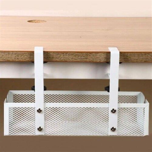 No Drilling Cable Tray Side Opening Desk Cable Organizer