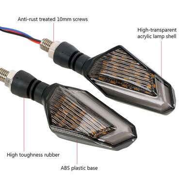 2Pcs/set Moto Accessories Motorbike Blinker Signal Lamp Moto