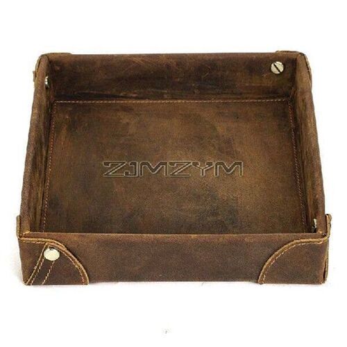 Valet Tray Desk Organizer, Leather Catchall Tray Bedside - 封面