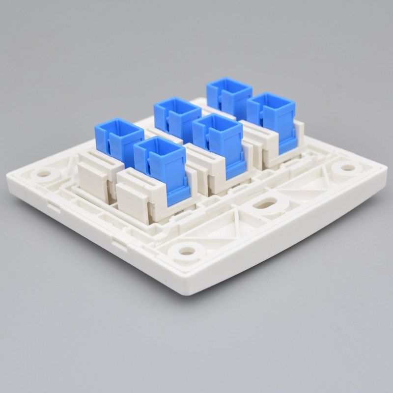 六口SC光纤面板8型口SC六位单模位网络电脑光钎孔信息接口插座,电子/电工,电脑插座,淘宝优惠券,粉丝福利购,淘宝优惠卷