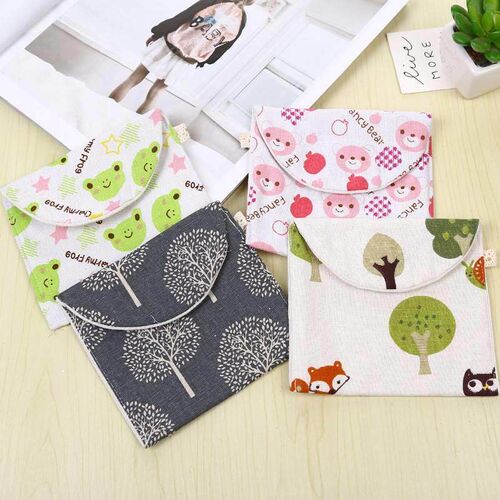 Cute cotton hemp Tampon aunt towel Pads Store Change Note Ca