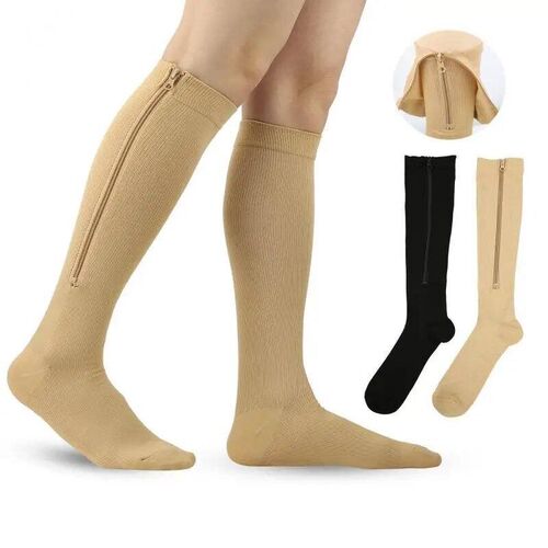 Medical Zipper Compression Socks Women Men High Elasticity N
